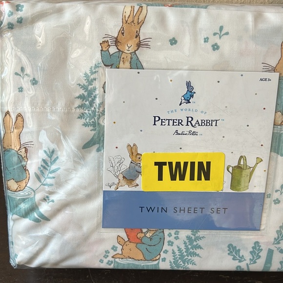 Peter Rabbit Twin Sheet Set New Cotton Easter Spring Floral